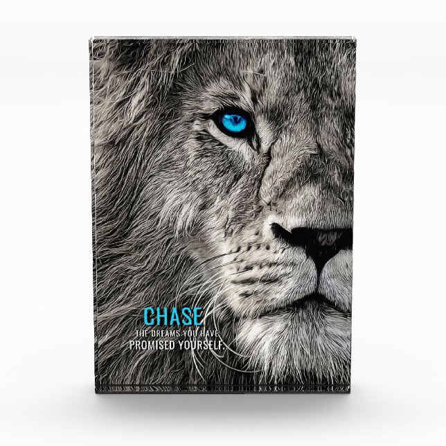 Lion Chase Your Dreams Fotoblock (Vorderseite)