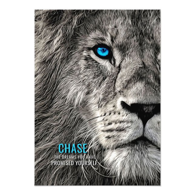 Lion Chase Your Dreams Fotodruck (Vorne)