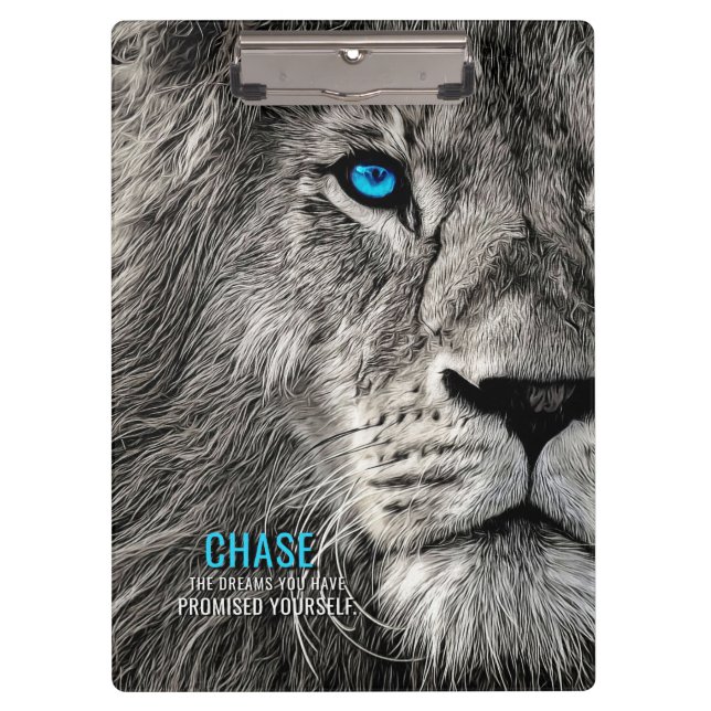 Lion Chase Your Dreams Klemmbrett (Vorderseite)