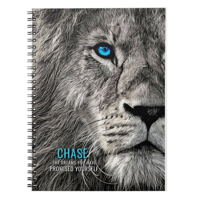 Lion Chase Your Dreams Notizblock (Vorderseite)