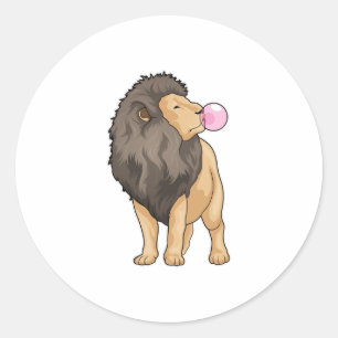 Lion Chewing gum Runder Aufkleber