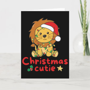 Lion Christmas Süsse Löwenweihe Weihnachten Karte