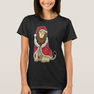 Lion Christmas Weihnachtsmannmütze T-Shirt