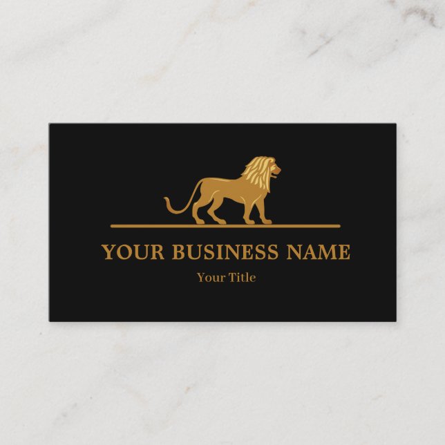 Lion Classic Logo Business Card Visitenkarte (Vorderseite)