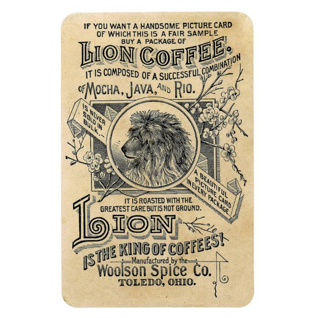 Lion Coffee Magnet (Vertikal)