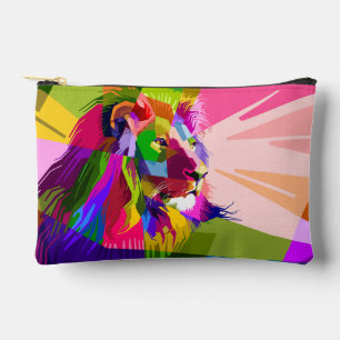 Lion Colorful Prismatischer Pop Art Design-62501 Zubehörtasche