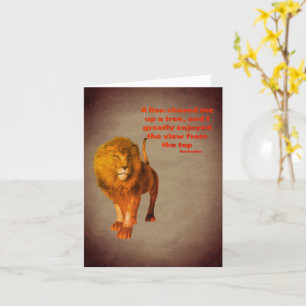 Lion Confucius Attitude Zitat Inspiration Karte