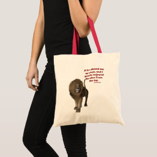 Lion Confucius Inspiration Zitat Tag Tragetasche
