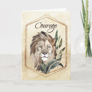 Lion Courage für 12-stufige Erholung Karte