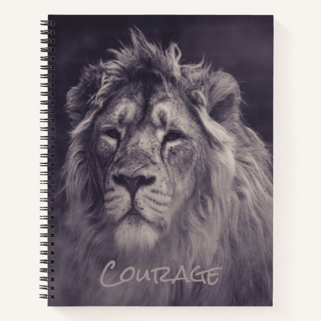 Lion Courage King of the Dschungel Notizbuch (Vorderseite)