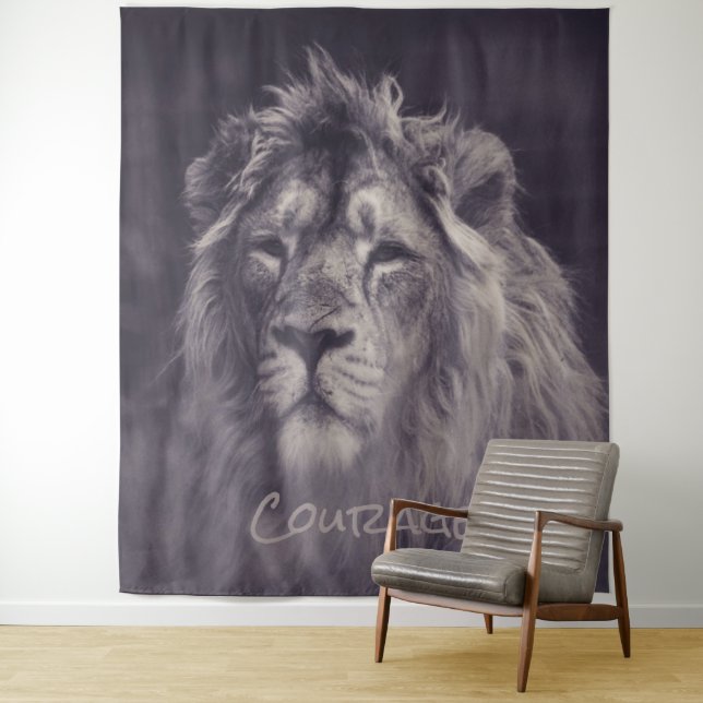 Lion Courage King of the Dschungel Wandteppich (Beispiel)