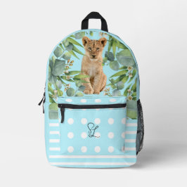 Lion Cub Aquamariner Grünwald Moderne DotStreifen Bedruckter Rucksack