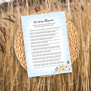 Lion Cub Floral Blue Kinderzimmer Rhymes Duschspie Programm