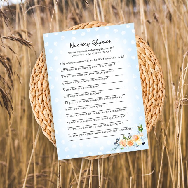 Lion Cub Floral Blue Kinderzimmer Rhymes Duschspie Programm (Von Creator hochgeladen)