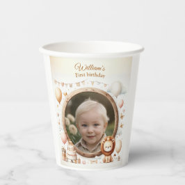 Lion Cub Foto Rahmen für Kinder zum Geburtstag Pappbecher