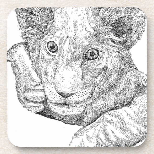 Lion Cub Getränkeuntersetzer (Vorderseite)
