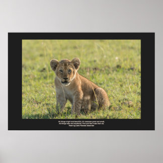 Lion Cub in natürlicher Umgebung personalisieren T Poster