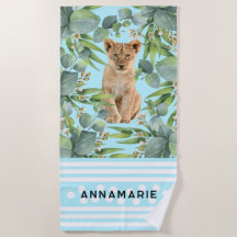 Lion Cub Niedlicher Aquamariner tropischer Regenwa