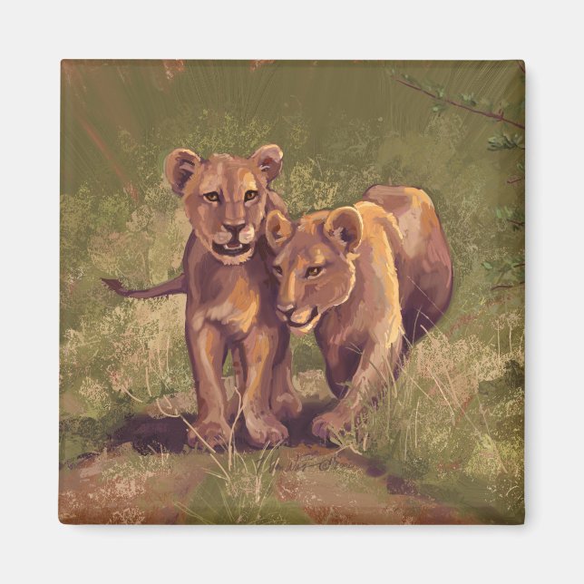 Lion Cubs Magnet (Vorne)