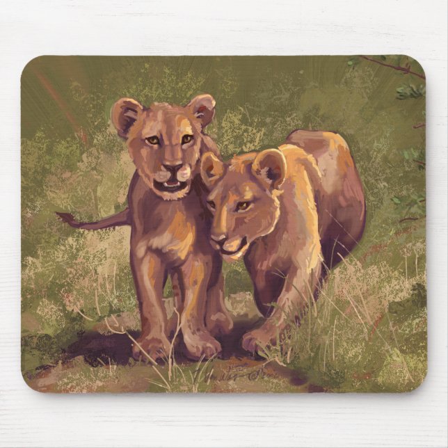Lion Cubs Mousepad (Vorne)