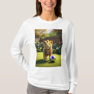 Lion Cub's Playtime: Mutter und Kind im Garten T-Shirt