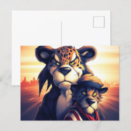 Lion Cute Postkarte