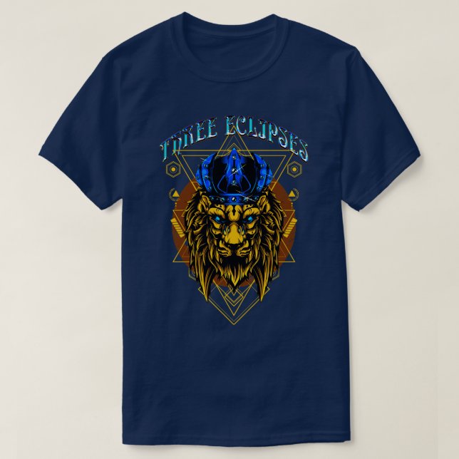 Lion Cyberpunk Dystopian Futuristic Postmoderne Wi T-Shirt (Design vorne)