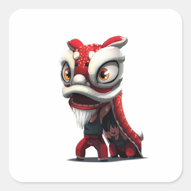 Lion Dance Sticker (Vorderseite)
