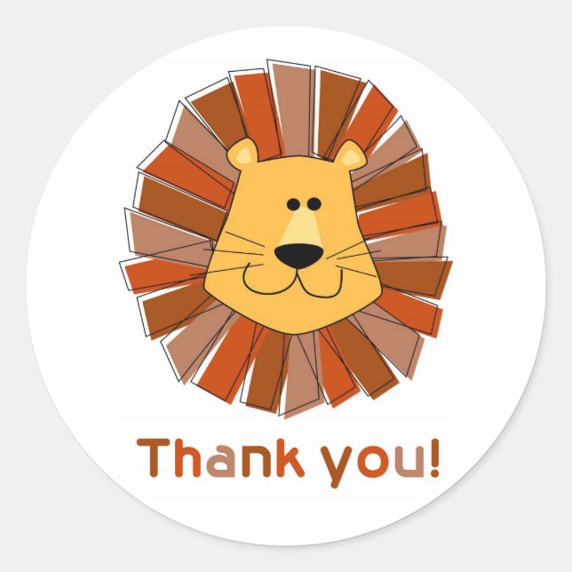 Lion danke Ihnen Stickers (Vorderseite)