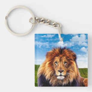 Lion der König des Waldes Schlüsselanhänger