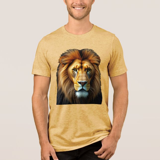Lion Der Meister der Brave Bella+Leinwand Tri-Blend Shirt (Vorderseite)