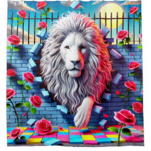 Lion Design Duschvorhang