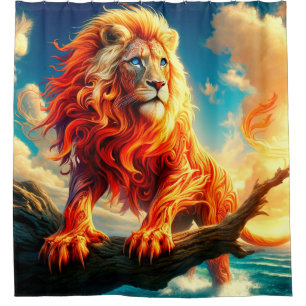 Lion Design Duschvorhang