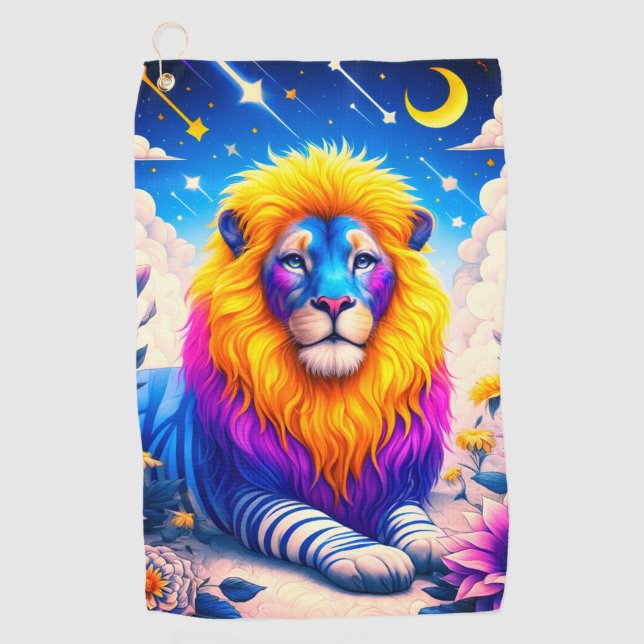 Lion Design Golfhandtuch (Vorderseite)