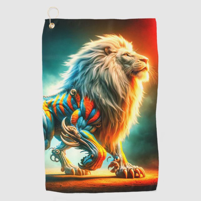 Lion Design Golfhandtuch (Vorderseite)