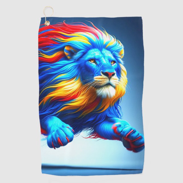 Lion Design Golfhandtuch (Vorderseite)