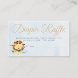 Lion Diaper Raffle Card Tickets für Baby Dusche Begleitkarte