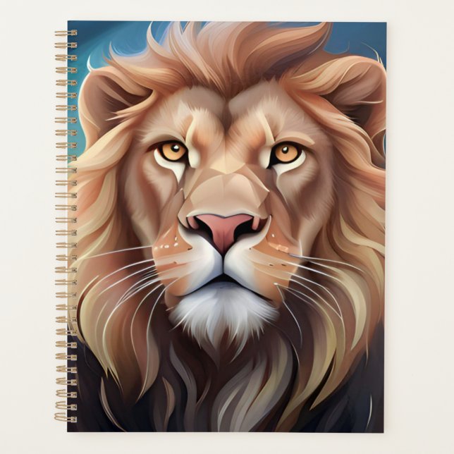 Lion Digital Art Portrait-56556 Planer (Vorderseite)