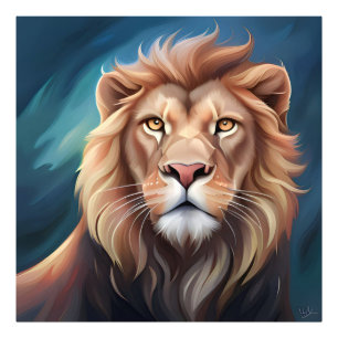Lion Digital Art Portrait Fotodruck