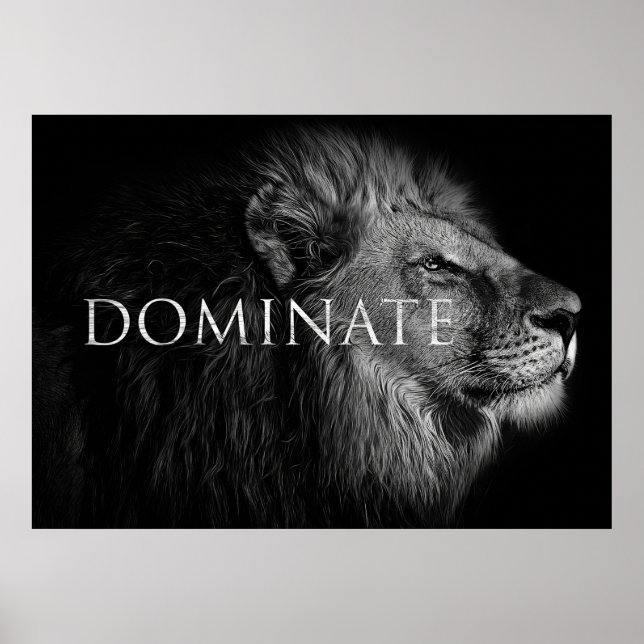 Lion Dominate wie ein Löwe Poster (Vorne)