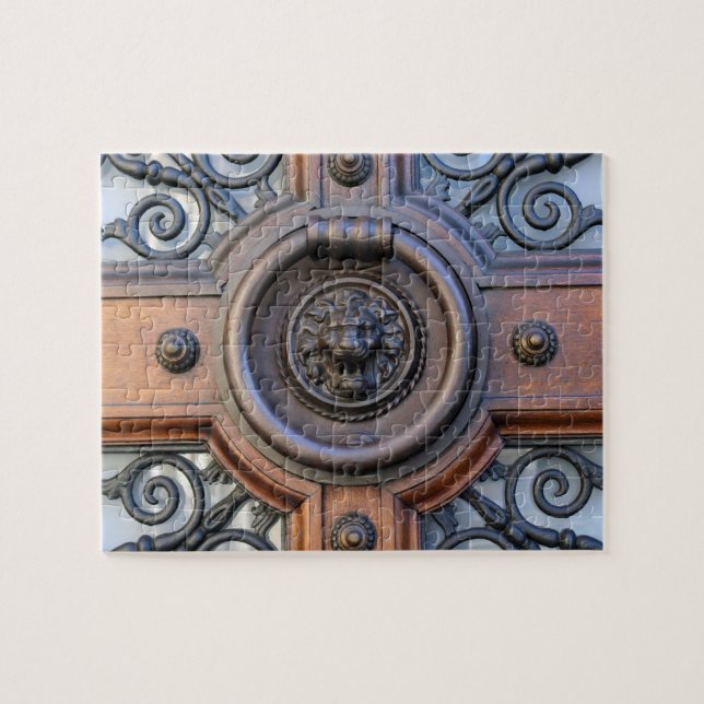 Lion Door Knocker - Barcelona, Spanien-8x10 -110 p Puzzle (Horizontal)