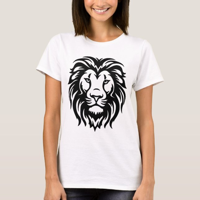 Lion Drawing T-Shirt – Creative Sketch Style Graph (Vorderseite)