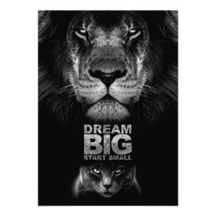 Lion Dream BIG Start Small Fotodruck