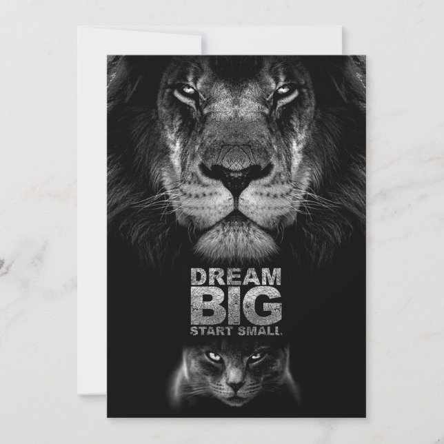 Lion Dream BIG Start Small Save The Date (Vorderseite)