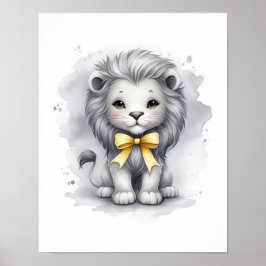 Lion Dschungel Kinderzimmer Wine Art Poster