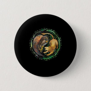Lion Eagle Yin Yang China Harmonie Meditation Gesc Button