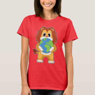Lion-Earth-Globus T-Shirt