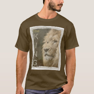 Lion Elegant Moderne braune Farbvorlage Grundlegen T-Shirt