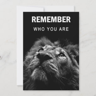 Lion erinnere dich daran, wer du bist dankeskarte