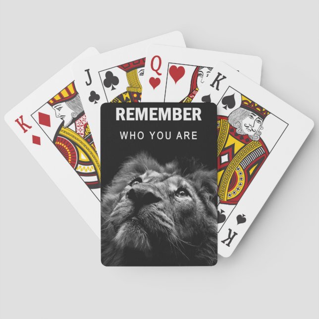 Lion erinnere dich, wer du bist spielkarten (Rückseite)